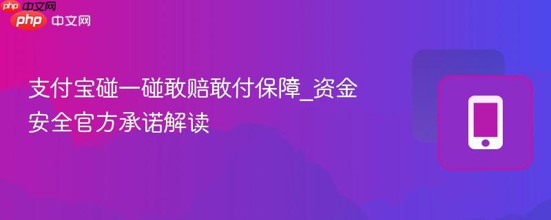支付宝碰一碰敢赔敢付保障_资金安全官方承诺解读  第1张