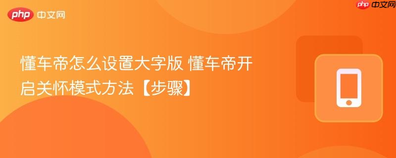 懂车帝怎么设置大字版 懂车帝开启关怀模式方法【步骤】  第1张