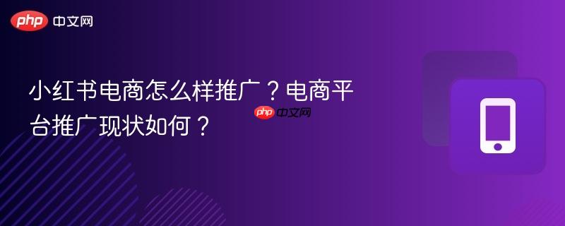 小红书电商怎么样推广？电商平台推广现状如何？  第1张