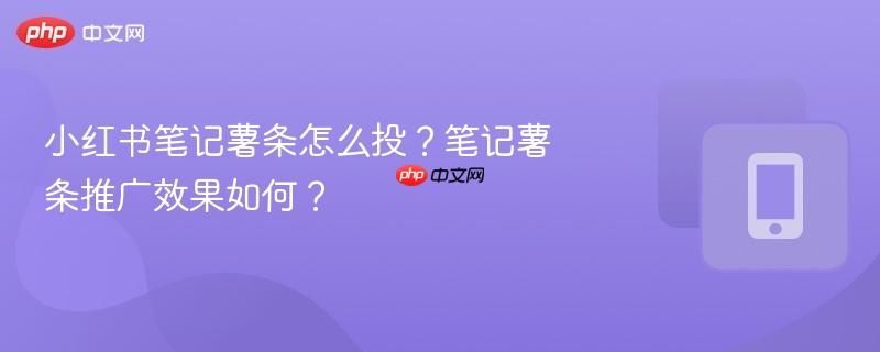 小红书笔记薯条怎么投？笔记薯条推广效果如何？  第1张
