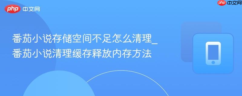 番茄小说存储空间不足怎么清理_番茄小说清理缓存释放内存方法  第1张