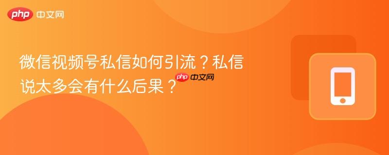微信视频号私信如何引流？私信说太多会有什么后果？  第1张