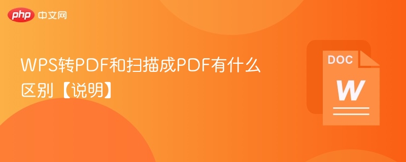 WPS转PDF和扫描成PDF有什么区别【说明】  第1张