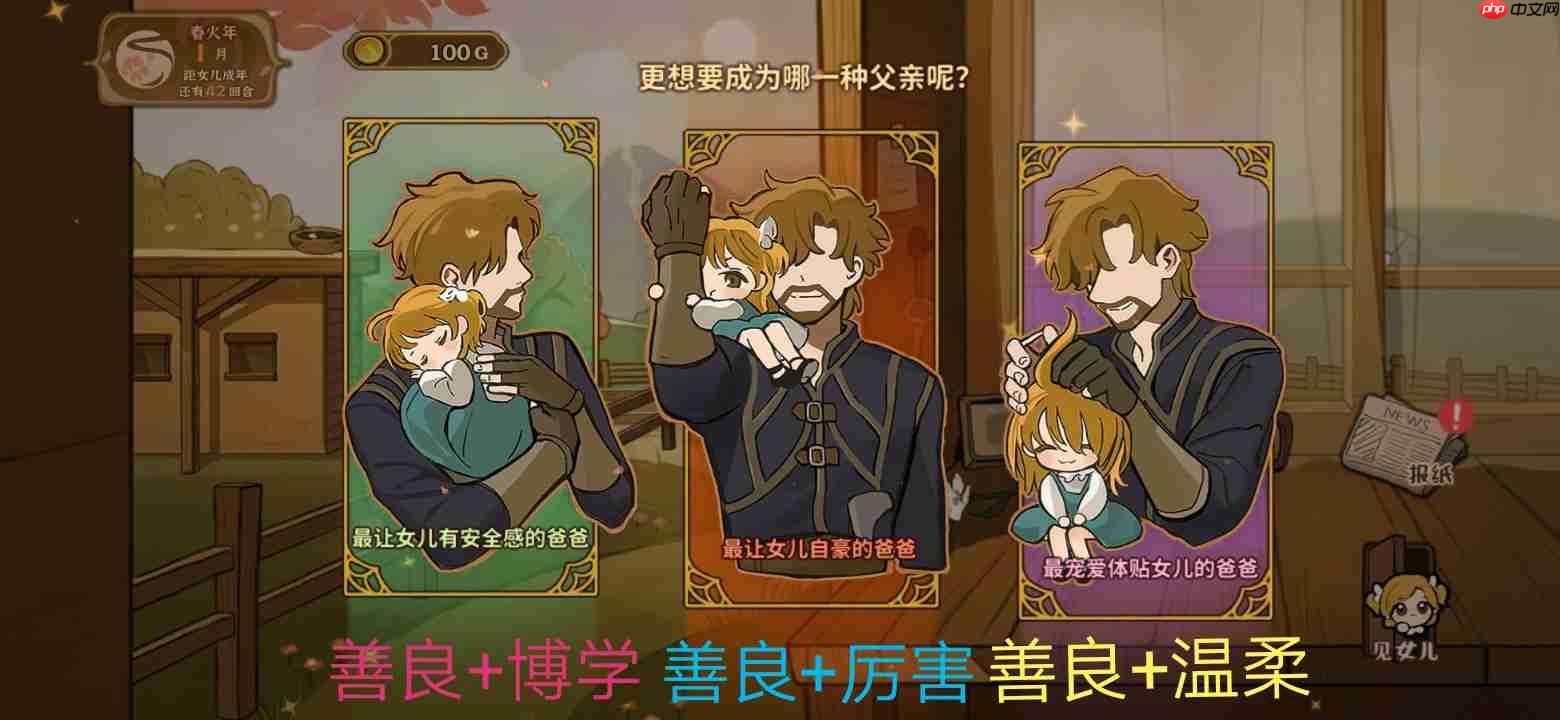 《火山的女儿：再度重逢》不同事件选项对父亲属性加成分享  第1张