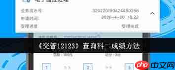 交管12123如何查询科二成绩  第1张