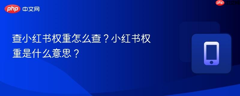 查小红书权重怎么查？小红书权重是什么意思？  第1张