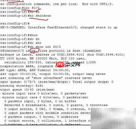 Packet Tracer激活接口方法  第5张