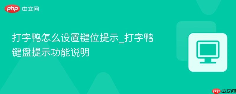 打字鸭怎么设置键位提示_打字鸭键盘提示功能说明  第1张