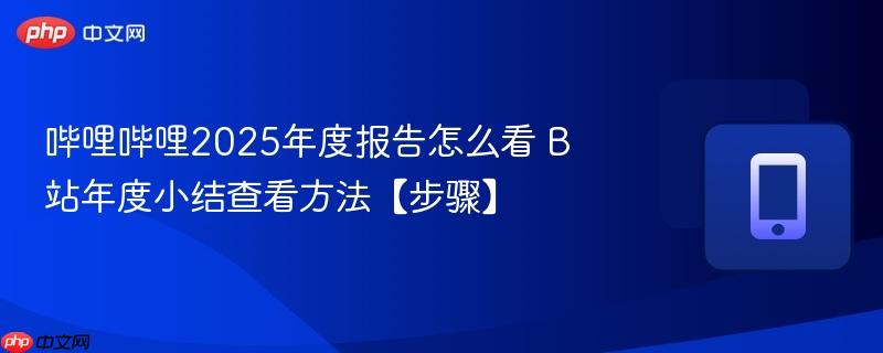 哔哩哔哩2025年度报告怎么看 B站年度小结查看方法【步骤】  第1张