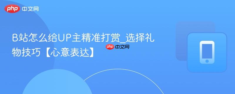 B站怎么给UP主精准打赏_选择礼物技巧【心意表达】  第1张