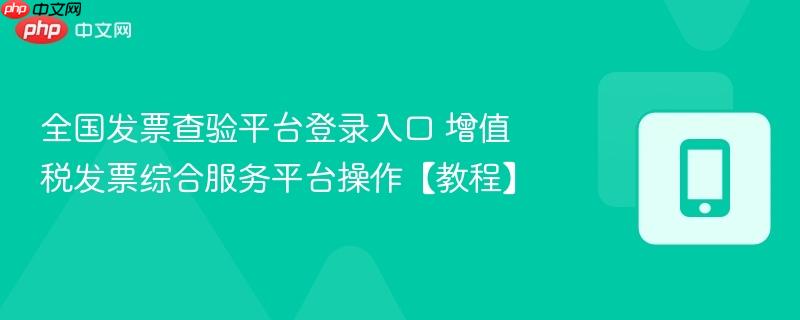 全国发票查验平台登录入口 增值税发票综合服务平台操作【教程】  第1张
