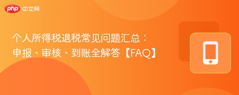 个人所得税退税常见问题汇总：申报、审核、到账全解答【FAQ】  第1张