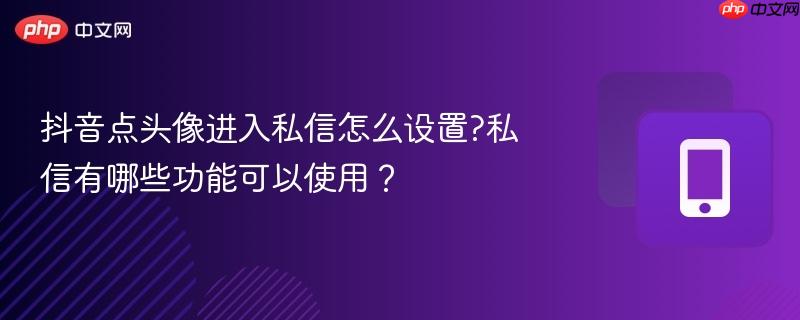 抖音点头像进入私信怎么设置?私信有哪些功能可以使用? 第1张 抖音点头像进入私信怎么设置?私信有哪些功能可以使用? 第1张