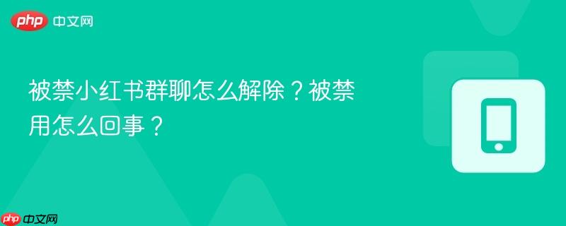 被禁小红书群聊怎么解除?被禁用怎么回事? 第1张 被禁小红书群聊怎么解除?被禁用怎么回事? 第1张