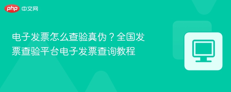 电子发票怎么查验真伪？全国发票查验平台电子发票查询教程  第1张