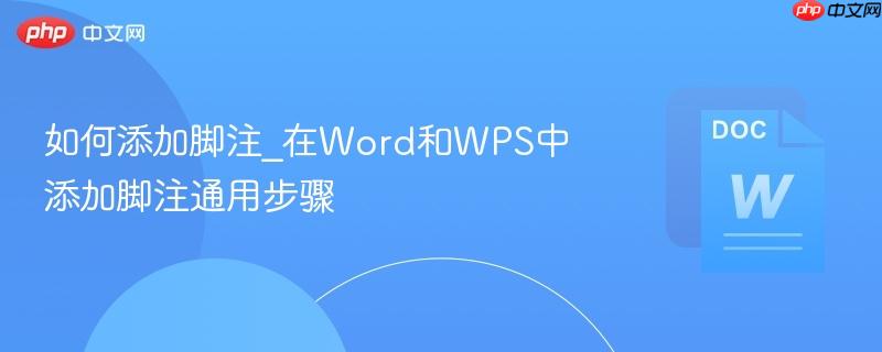 如何添加脚注_在Word和WPS中添加脚注通用步骤  第1张