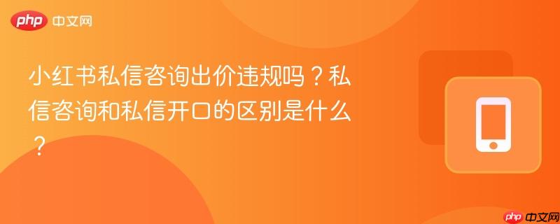 小红书私信咨询出价违规吗？私信咨询和私信开口的区别是什么？  第1张