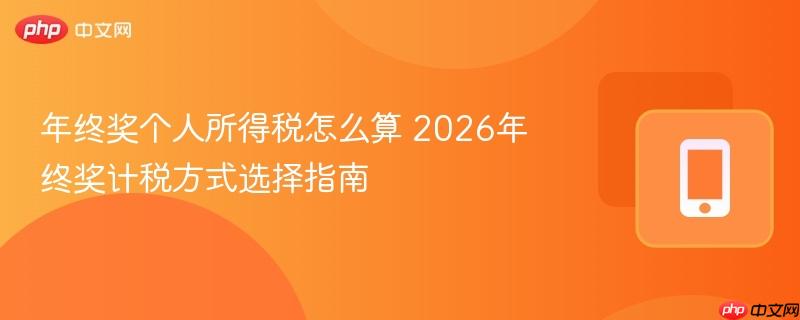 年终奖个人所得税怎么算 2026年终奖计税方式选择指南  第1张