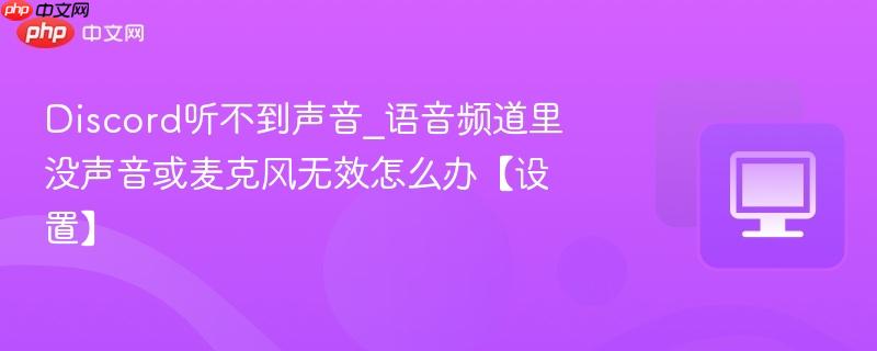 Discord听不到声音_语音频道里没声音或麦克风无效怎么办【设置】  第1张