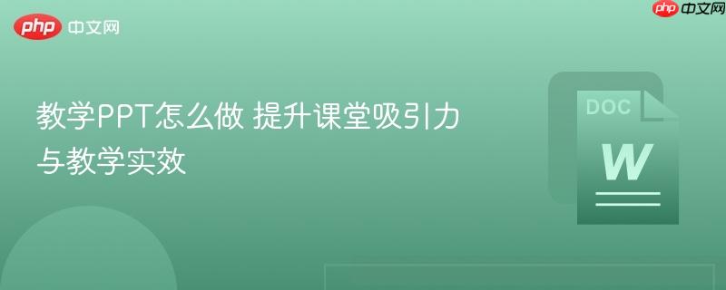 教学PPT怎么做 提升课堂吸引力与教学实效  第1张