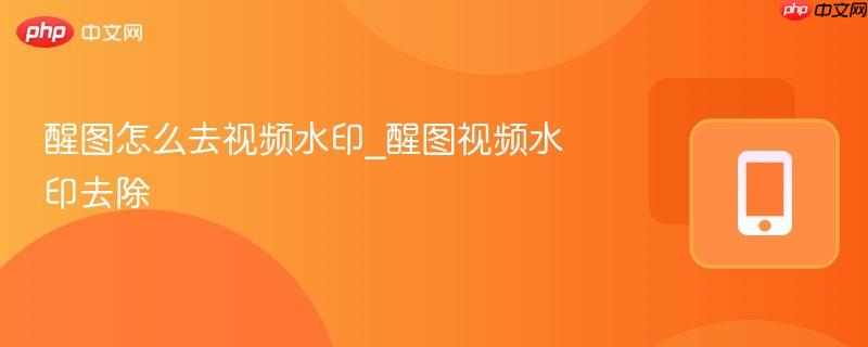 醒图怎么去视频水印_醒图视频水印去除