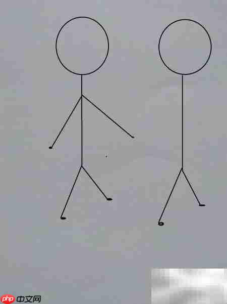 牵手火柴人简笔画教程  第3张