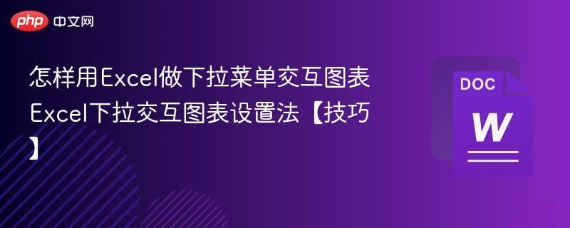 怎样用Excel做下拉菜单交互图表 Excel下拉交互图表设置法【技巧】  第1张