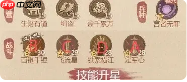 这城有良田铁卫僚属技能升星怎么选-铁卫僚属技能升星方案