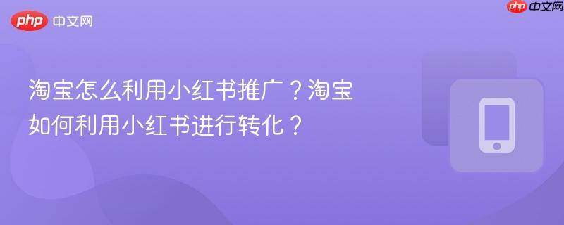 淘宝怎么利用小红书推广？淘宝如何利用小红书进行转化？  第1张