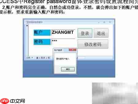 ACCESS密码登录窗体设置  第2张
