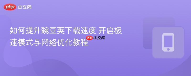 如何提升豌豆荚下载速度 开启极速模式与网络优化教程  第1张