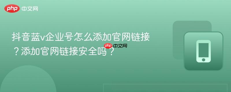 抖音蓝v企业号怎么添加官网链接？添加官网链接安全吗？  第1张