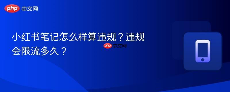 小红书笔记怎么样算违规？违规会限流多久？  第1张