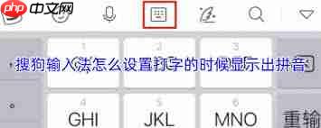 搜狗输入法打字时如何显示拼音