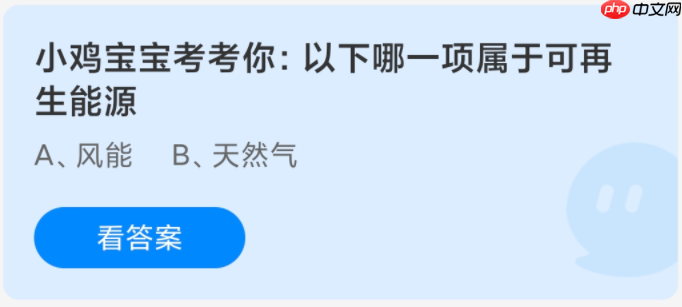 小鸡宝宝考考你:以下哪一项属于可再生能源  第1张