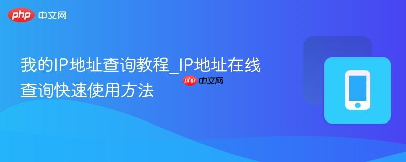 我的IP地址查询教程_IP地址在线查询快速使用方法  第1张