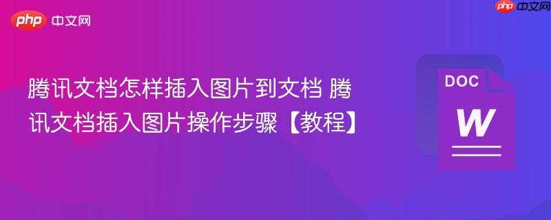 腾讯文档怎样插入图片到文档 腾讯文档插入图片操作步骤【教程】  第1张