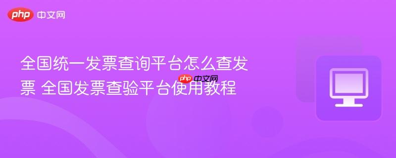 全国统一发票查询平台怎么查发票 全国发票查验平台使用教程  第1张