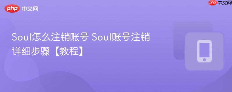 Soul怎么注销账号 Soul账号注销详细步骤【教程】  第1张