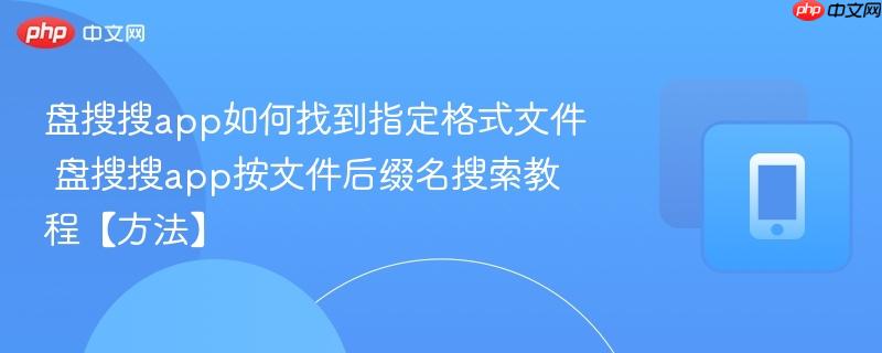 盘搜搜app如何找到指定格式文件 盘搜搜app按文件后缀名搜索教程【方法】  第1张