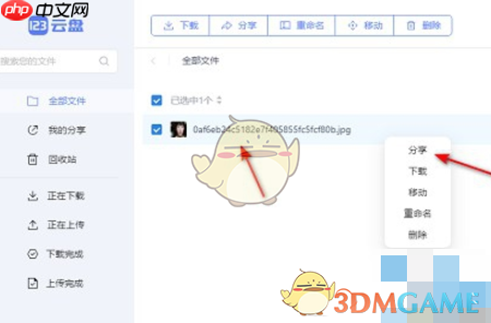 《123云盘》自定义提取码方法  第1张