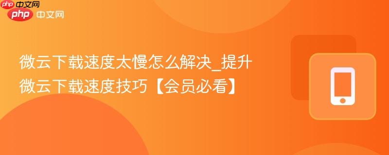 微云下载速度太慢怎么解决_提升微云下载速度技巧【会员必看】  第1张