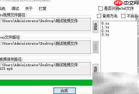 TS合并解密：m3u8文件快速整合  第2张