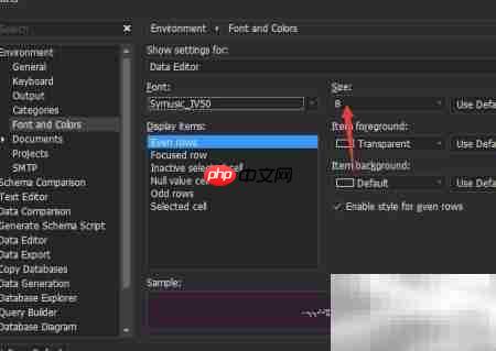 dbForge MySQL字体大小设置  第4张