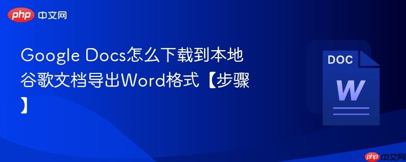 Google Docs怎么下载到本地 谷歌文档导出Word格式【步骤】  第1张