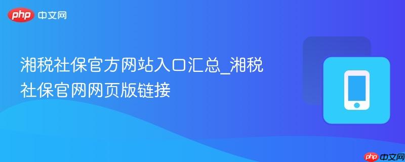 湘税社保官方网站入口汇总_湘税社保官网网页版链接