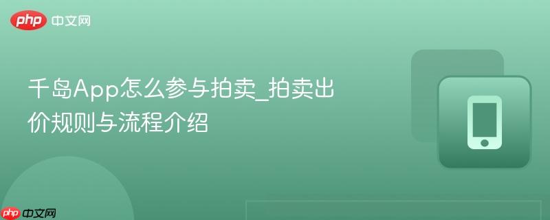 千岛App怎么参与拍卖_拍卖出价规则与流程介绍  第1张