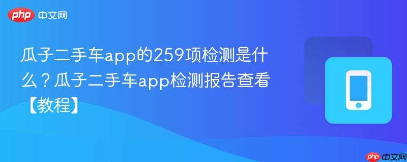 瓜子二手车app的259项检测是什么？瓜子二手车app检测报告查看【教程】  第1张