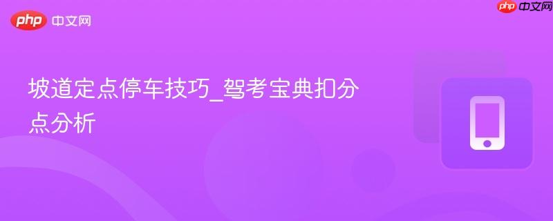 坡道定点停车技巧_驾考宝典扣分点分析  第1张