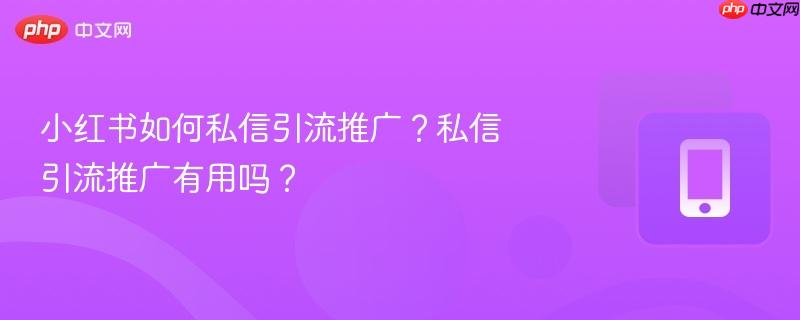 小红书如何私信引流推广？私信引流推广有用吗？  第1张